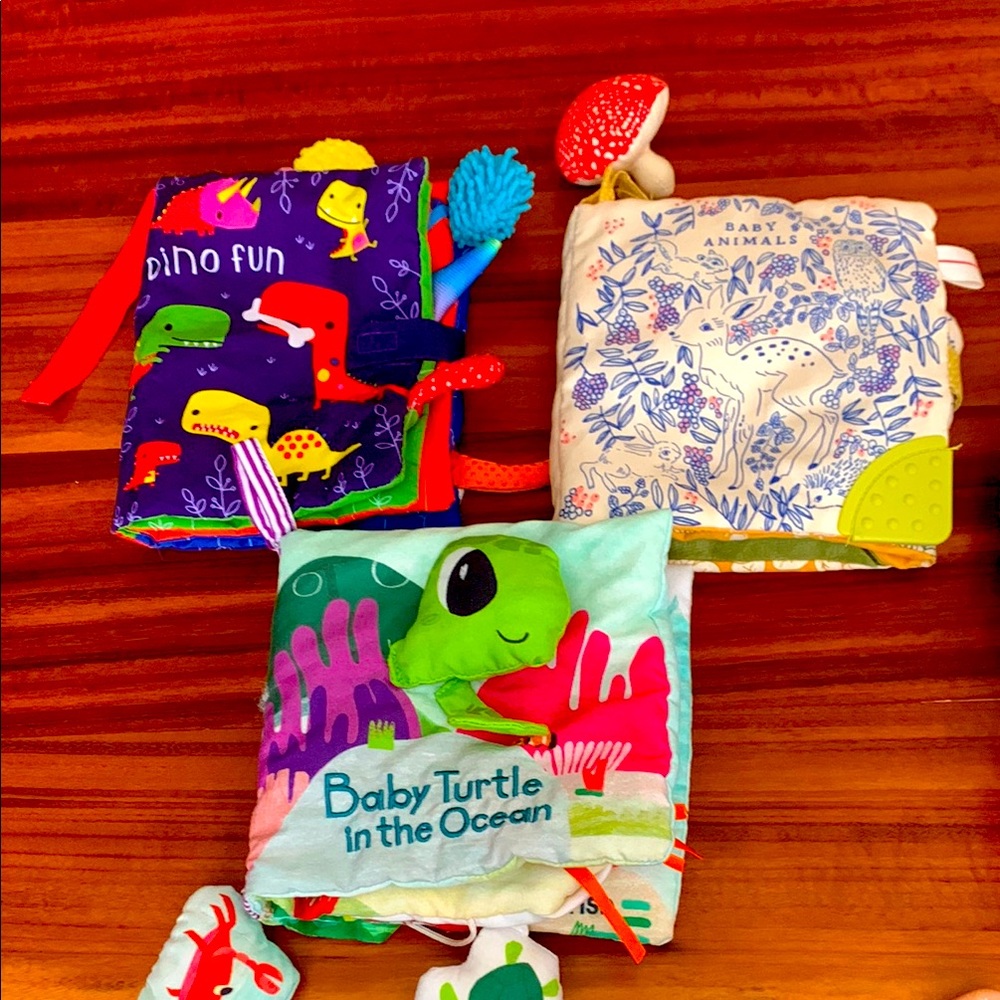 *SOLD* 🩵 Baby soft books with teethers